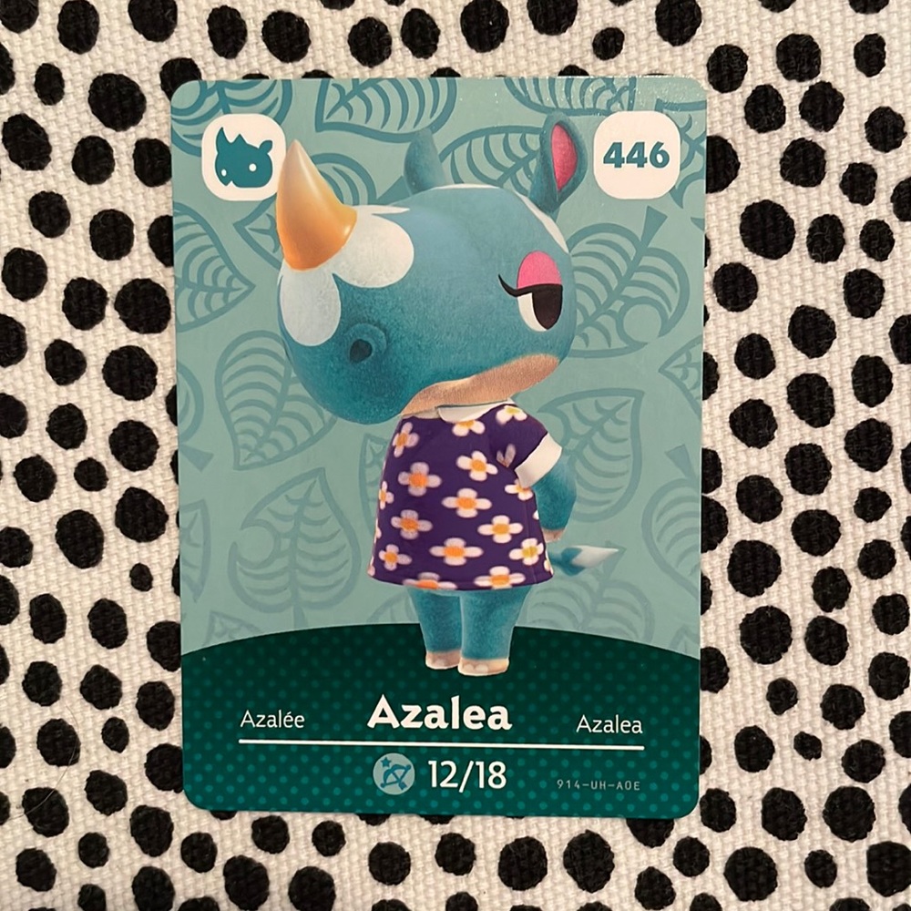 Genuine ACNH Azalea amiibo card